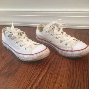 White Converse Chuck Taylors Youth size 1.5